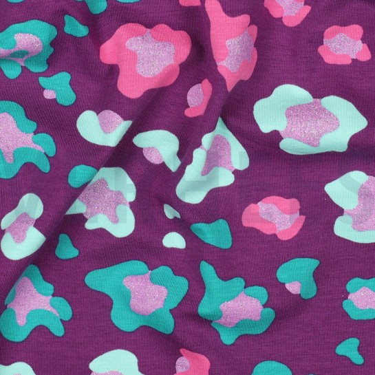 JERSEY GLITTER DIERENHUID PAARS #7