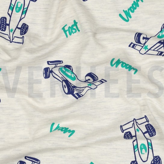 JERSEY MELANGE RENNWAGEN ECRU #7