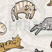 JERSEY MELANGE CATS ECRU (thumbnail) #2