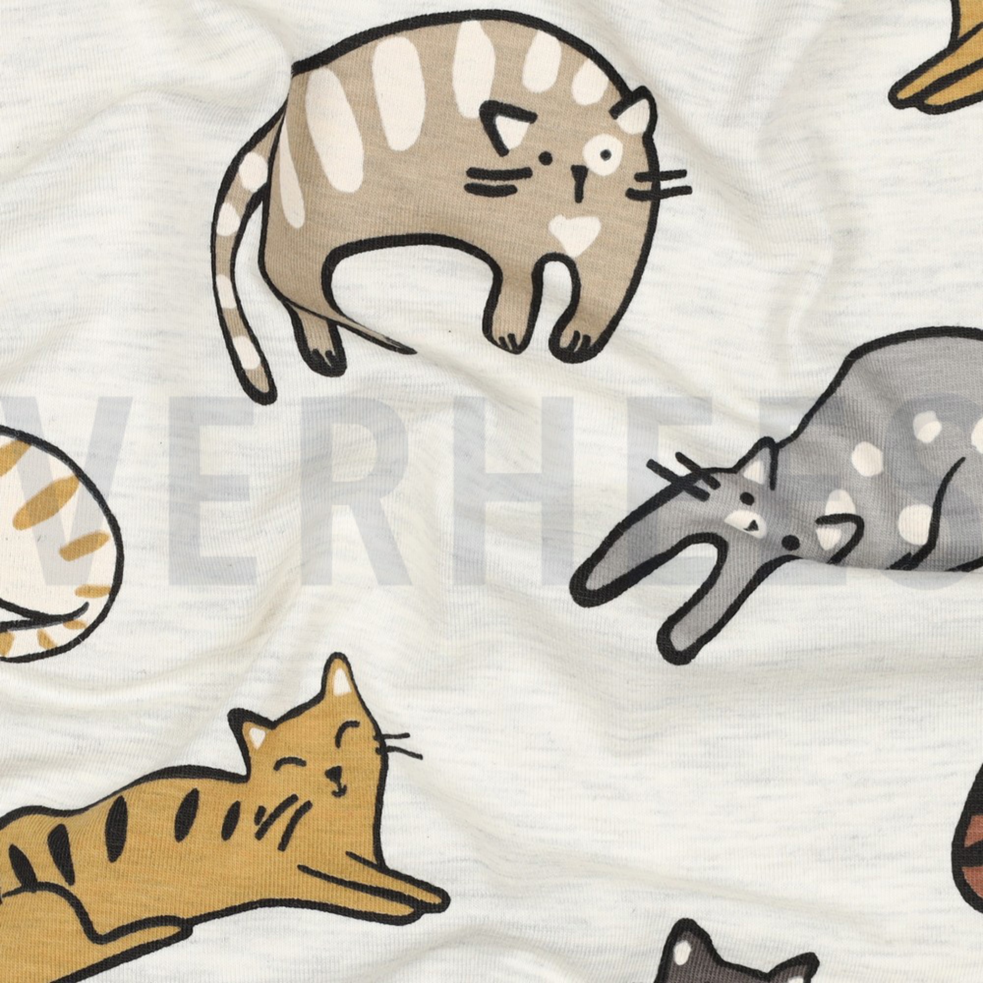 JERSEY MELANGE CATS ECRU (high resolution) #2