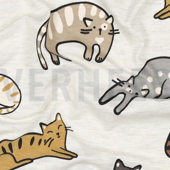 JERSEY MELANGE KATZEN ECRU #7