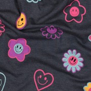 JERSEY MELANGE GLITTER HAPPY FACES INDIGO (thumbnail) #2
