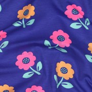 JERSEY NEON FLOWERS COBALT (thumbnail) #2
