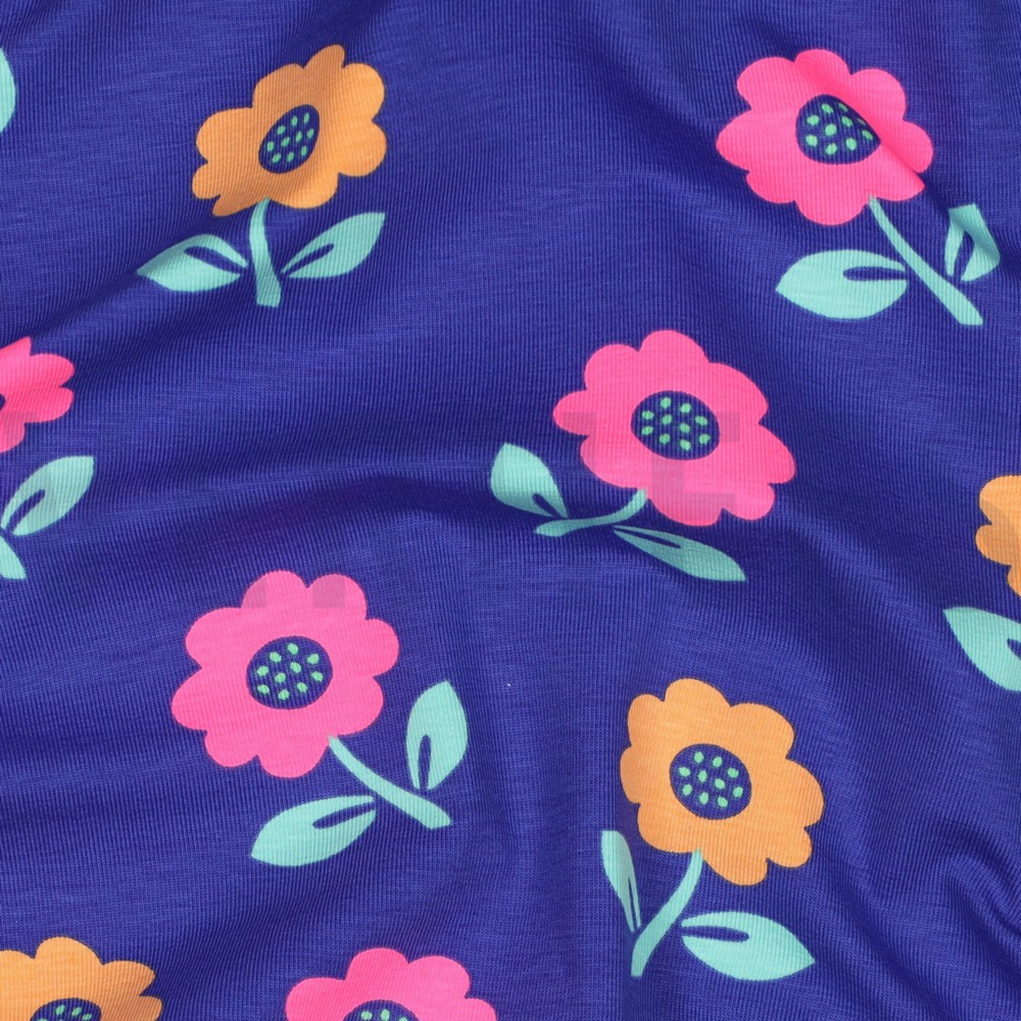 JERSEY NEON FLOWERS COBALT (high resolution) #2