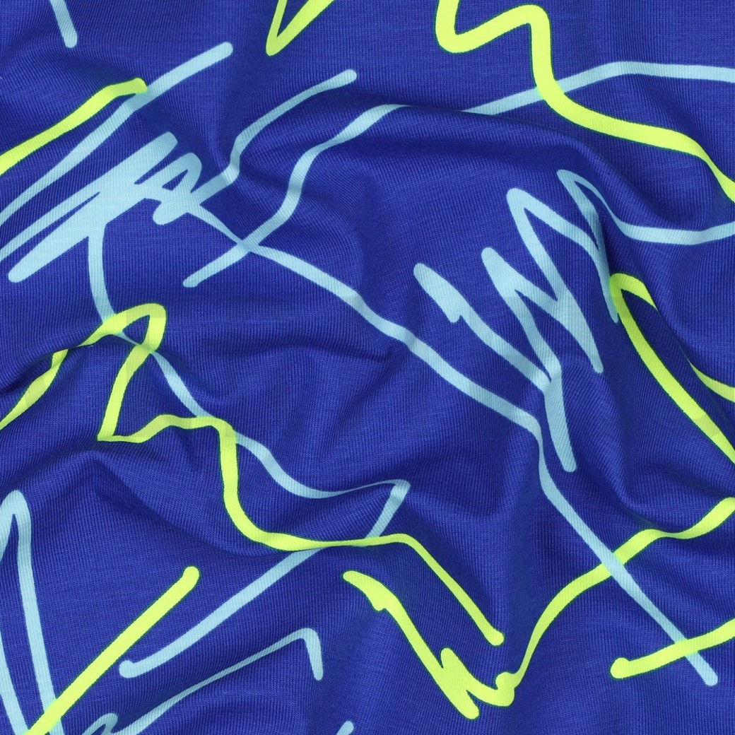 JERSEY NEON ABSTRACT COBALT #2