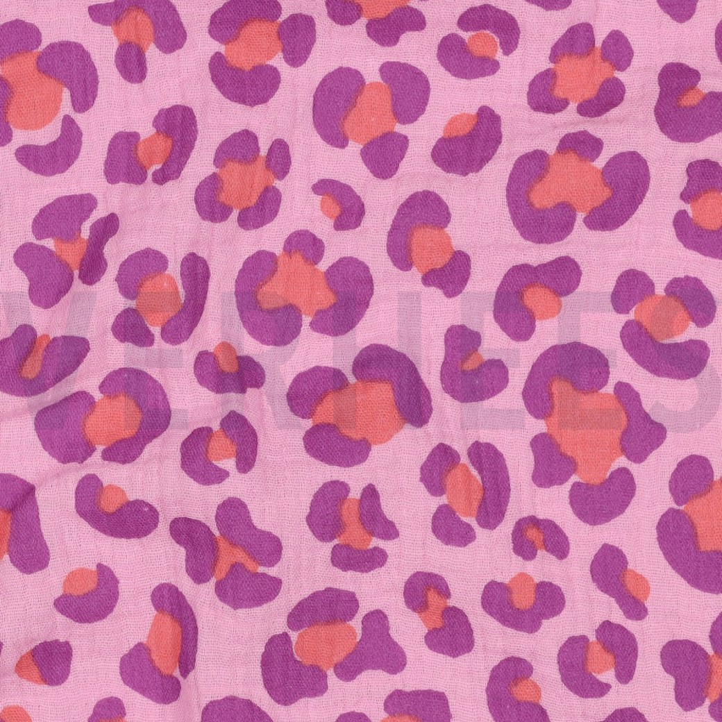 DOUBLE GAUZE ANIMAL SKIN PINK #2