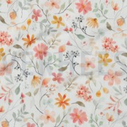 DOUBLE GAUZE DIGITAL FLOWERS WHITE (thumbnail) #2