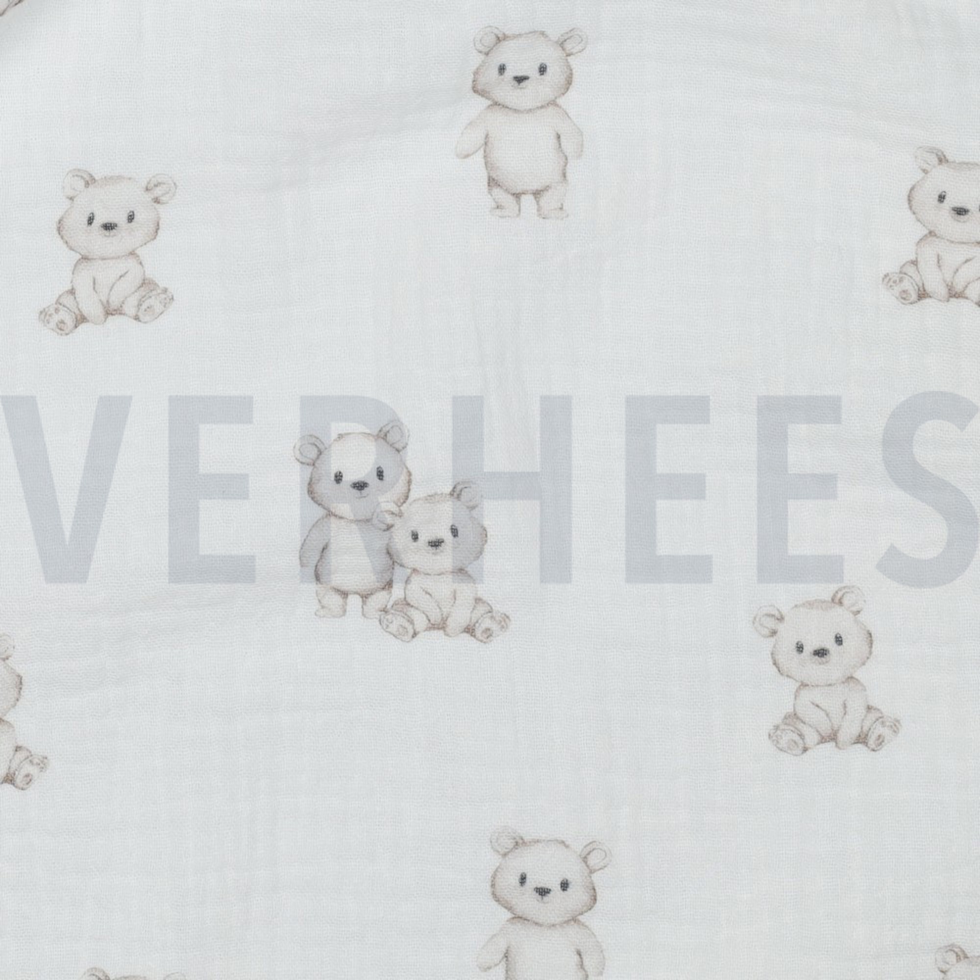 DOUBLE GAUZE GOTS DIGITAL ANIMALS WHITE (high resolution) #2