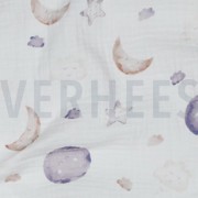 DOUBLE GAUZE GOTS DIGITAL MOON WHITE (thumbnail) #2