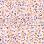 POPLIN GOTS FLOWERS PEACH (thumbnail) #2