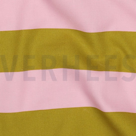CANVAS STRIPES LIGHT PINK/ OCHRE #7
