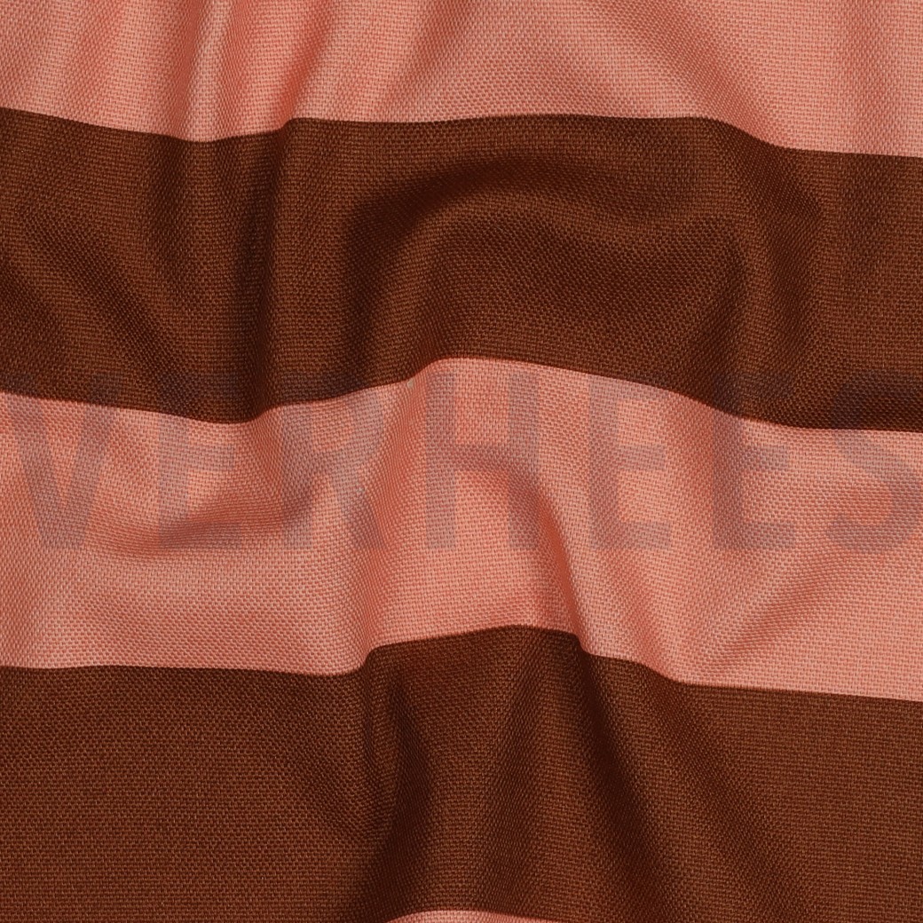 CANVAS STRIPES SALMON / BROWN #2