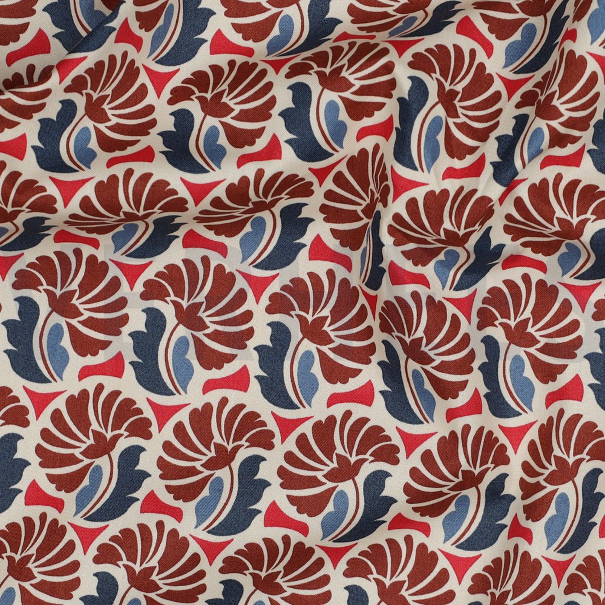 FINE POPLIN FLOWERS JEANS (high resolution) #2
