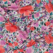 FINE POPLIN DIGITAL FLOWERS MAUVE (thumbnail) #2