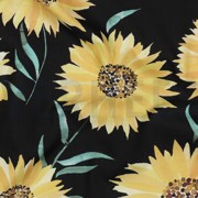 FINE POPLIN DIGITAL SUNFLOWERS BLACK (thumbnail) #2