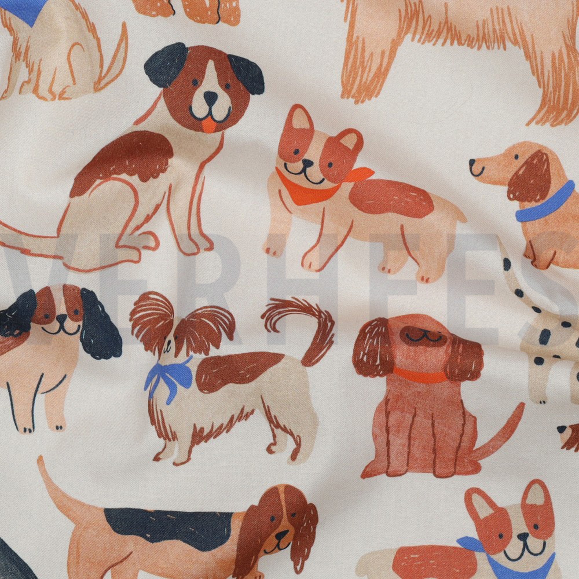 FINE POPLIN DIGITAL DOGS OFF-WHITE (high resolution) #2