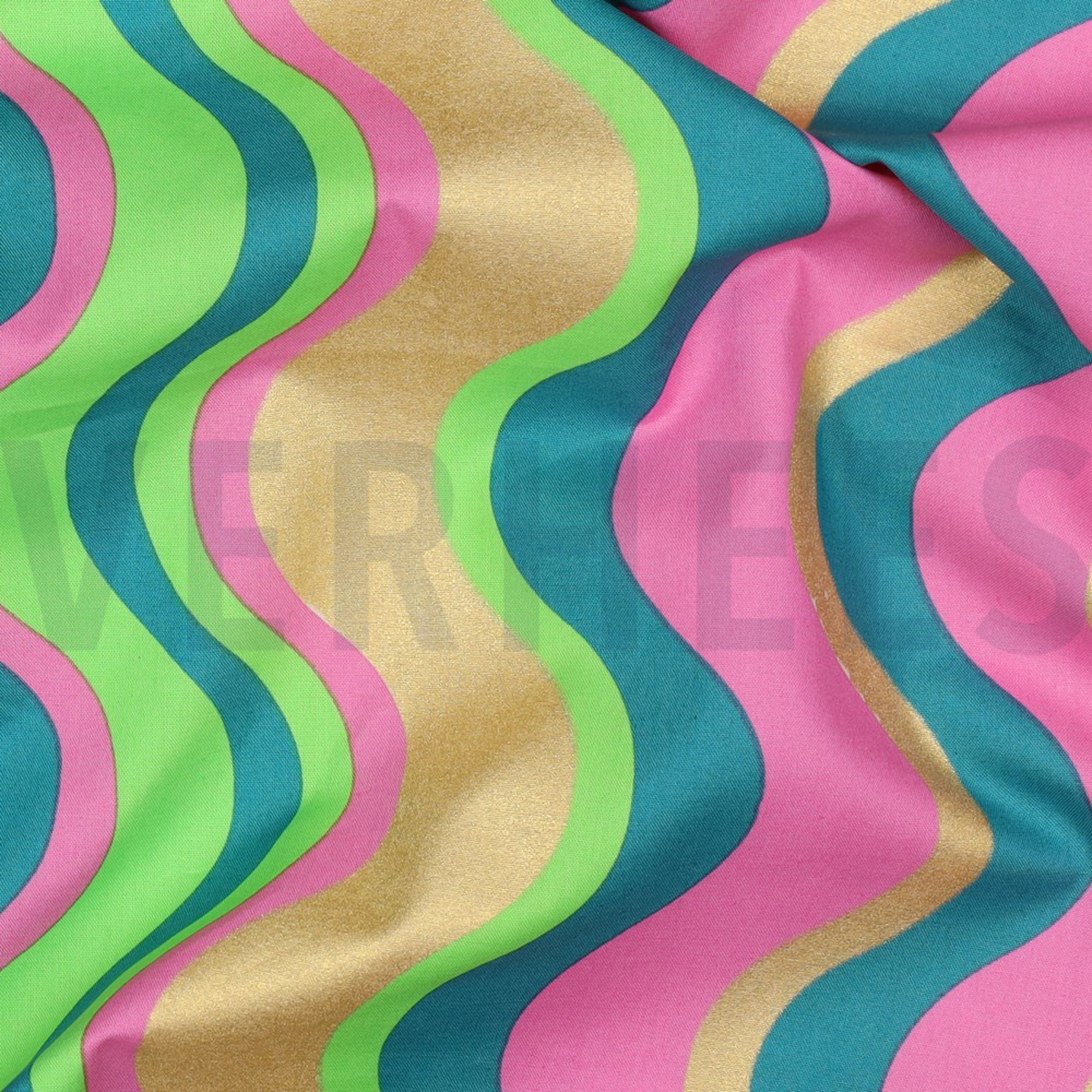 FINE POPLIN FOIL STRIPES GREEN (high resolution) #2