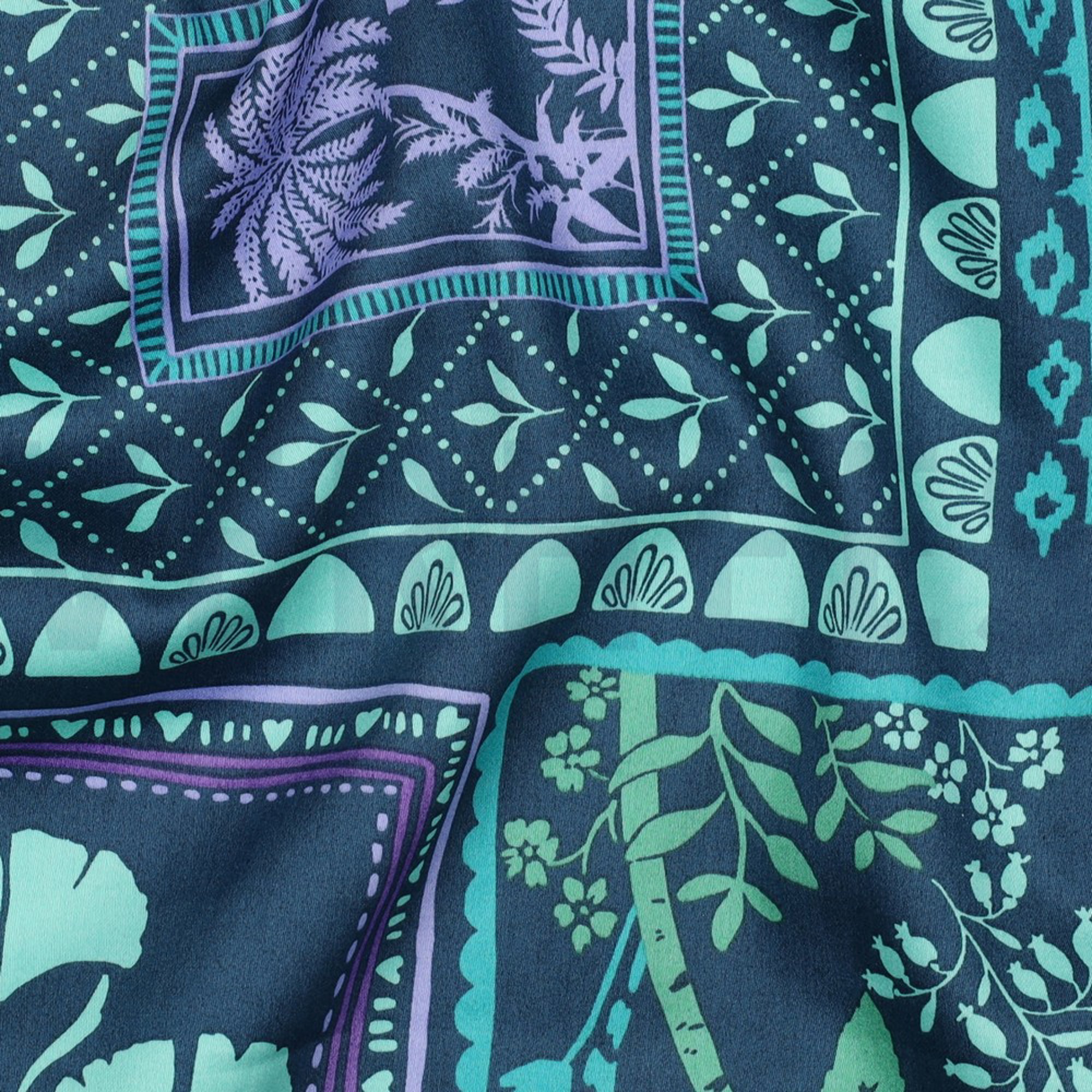COTTON SATIN PATCHWORK FLOWERS PETROL (high resolution) #2