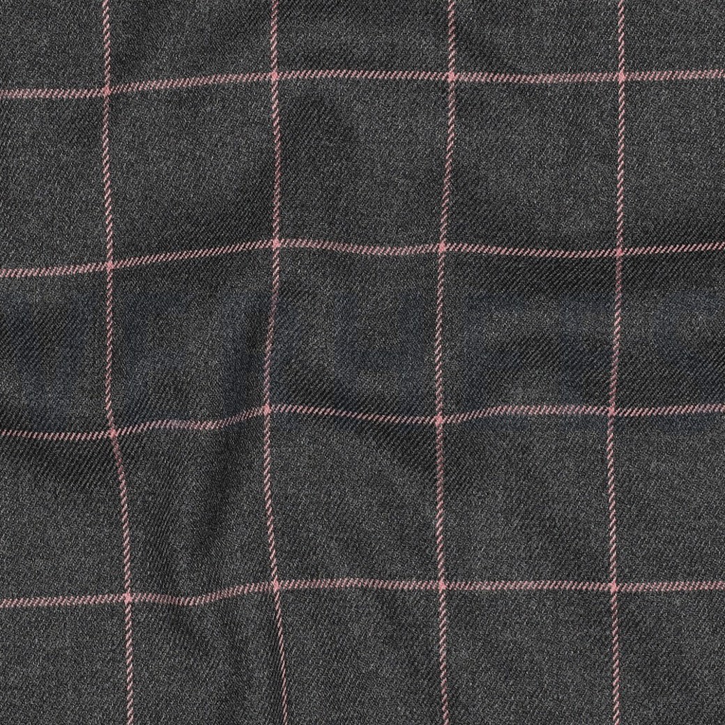 CHECK GREY MELANGE/ ROSE #2