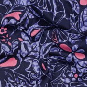 COTTON SATIN FLOWERS NAVY (thumbnail) #2