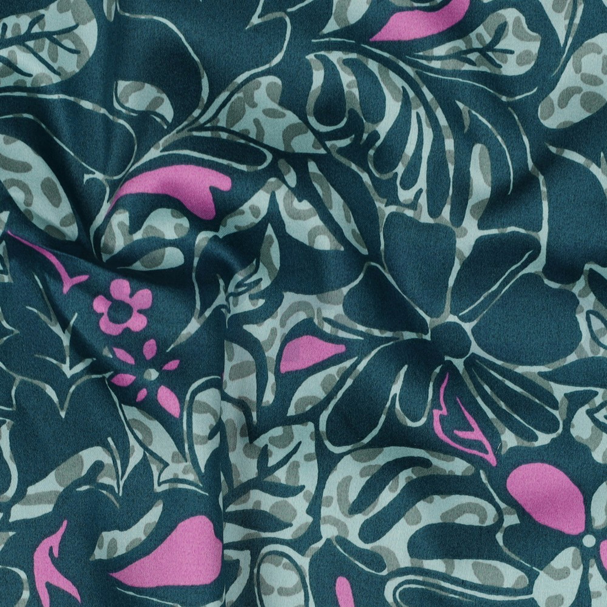 COTTON SATIN FLOWERS PETROL (high resolution) #2
