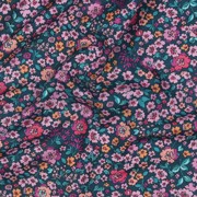 FINE POPLIN DIGITAL FLOWERS DARK PETROL (thumbnail) #2