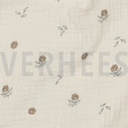 DOUBLE GAUZE GOTS FLOWERS NATURAL (thumbnail) #2