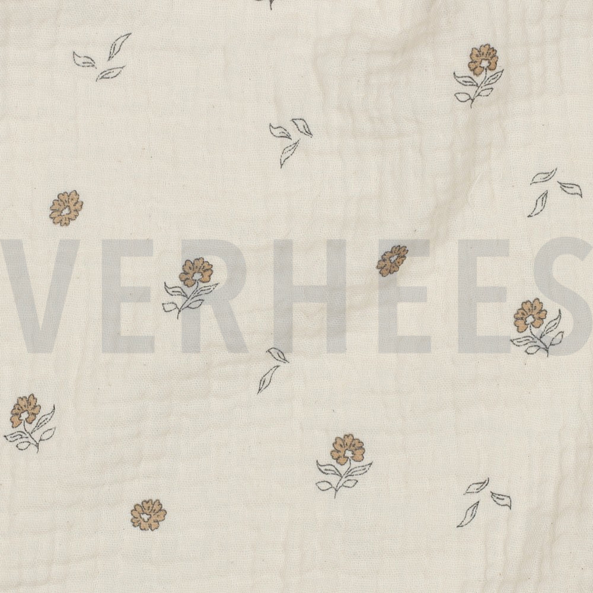 DOUBLE GAUZE GOTS FLOWERS NATURAL (high resolution) #2