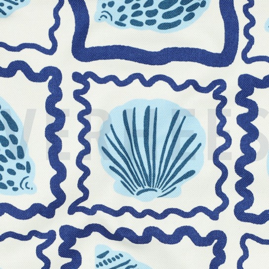 TOILE DÉCORATION COQUILLAGES BLANC CASSÉ #7