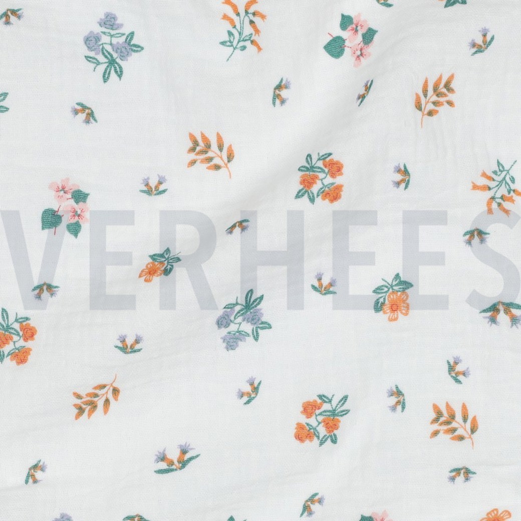 DOUBLE GAUZE FLOWERS WHITE #2