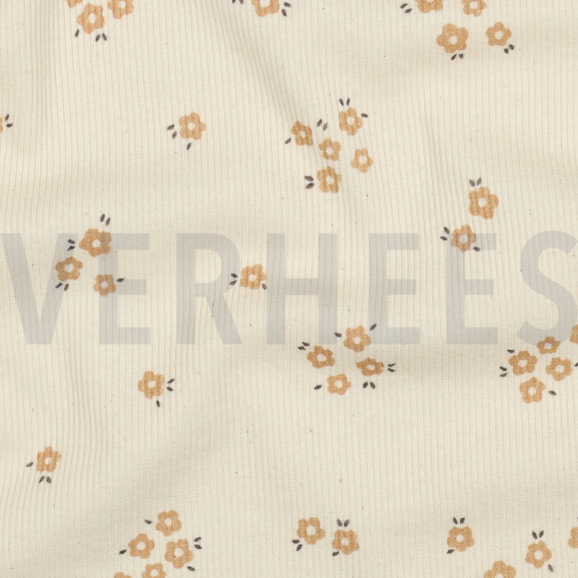 RIB JERSEY GOTS FLOWERS NATURAL (high resolution) #2