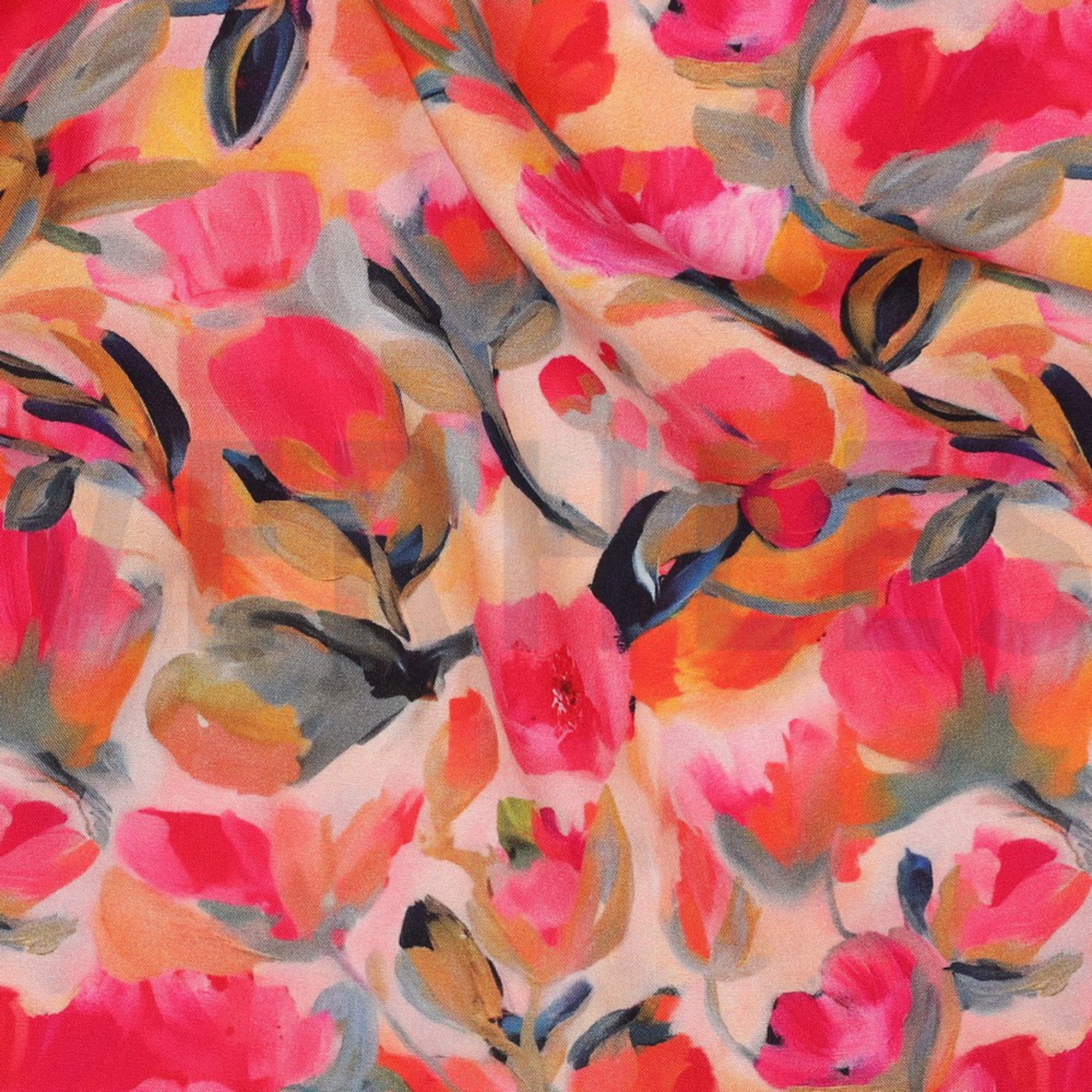 LENZING ECOVERO DIGITAL FLOWERS PEACH (high resolution) #2