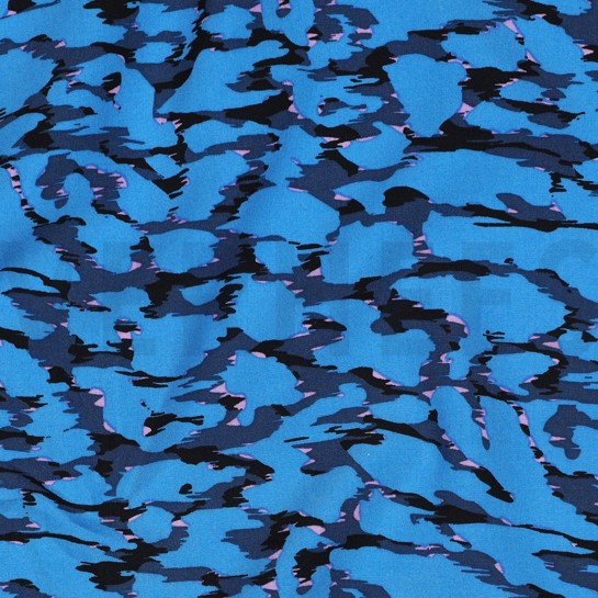 VISCOSE RADIANCE PEAU D’ANIMAL BLEU #7