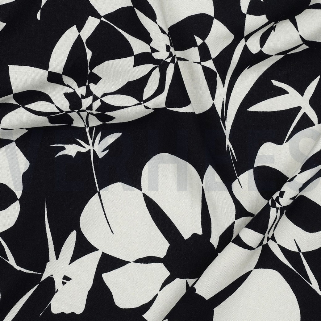 RADIANCE ABSTRACT FLOWERS NAVY #2
