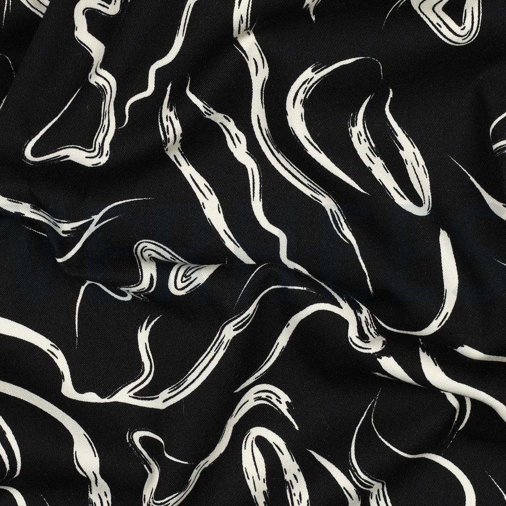 ROSELLA STRETCH ABSTRACT BLACK #2