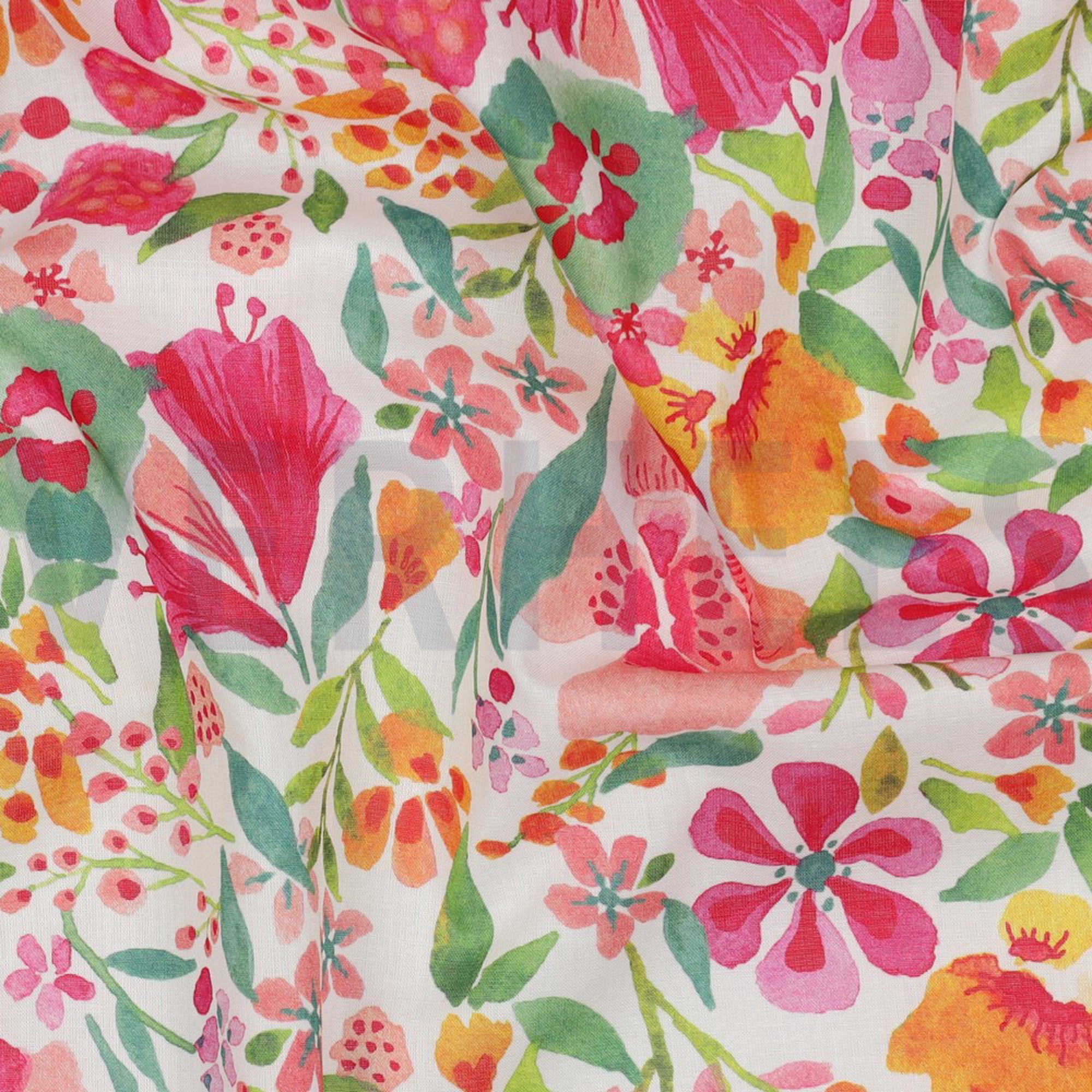 COTTON VOILE DIGITAL FLOWERS PINK (high resolution) #2