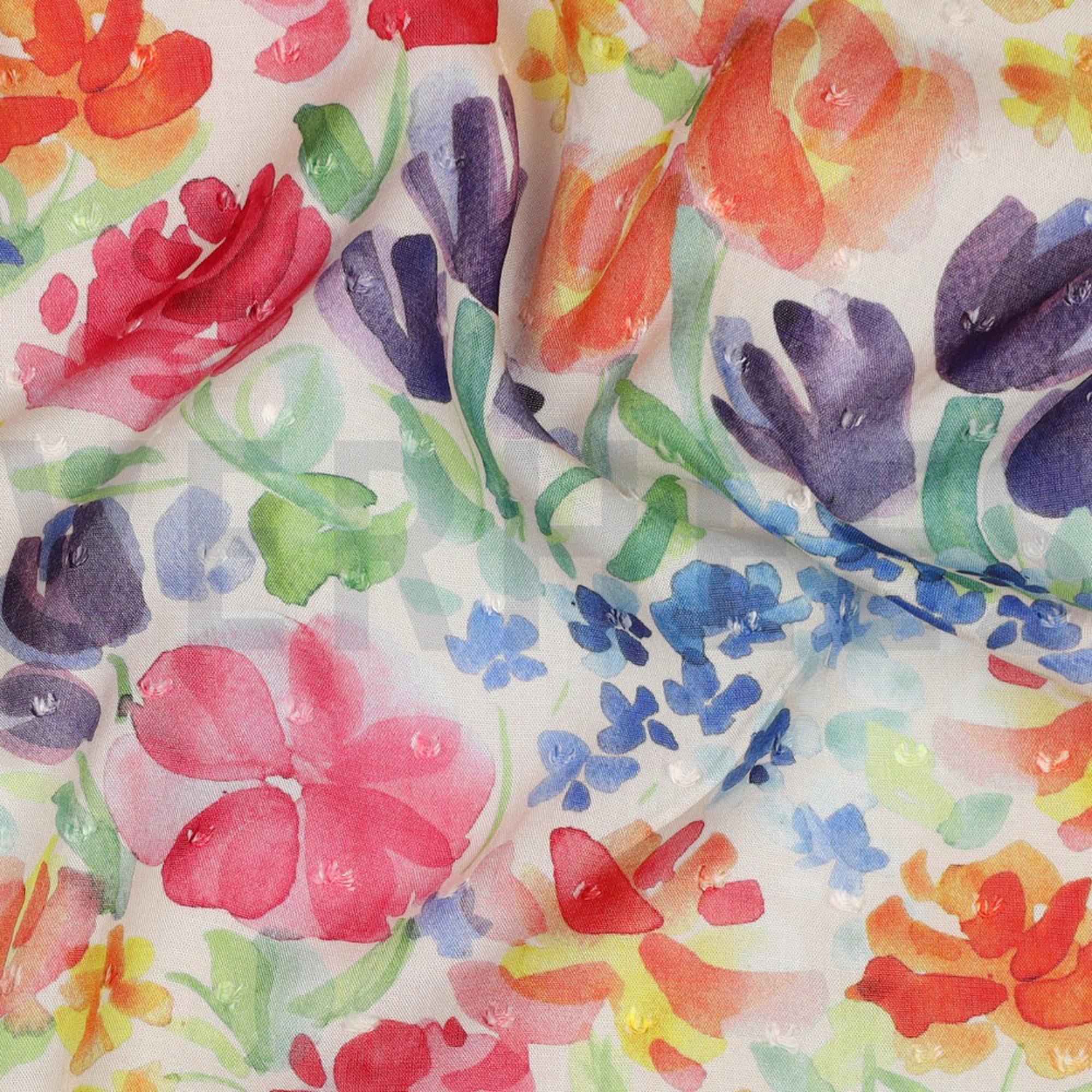 VISCOSE DOBBY DIGITAL FLOWERS MULTICOLOUR (high resolution) #2