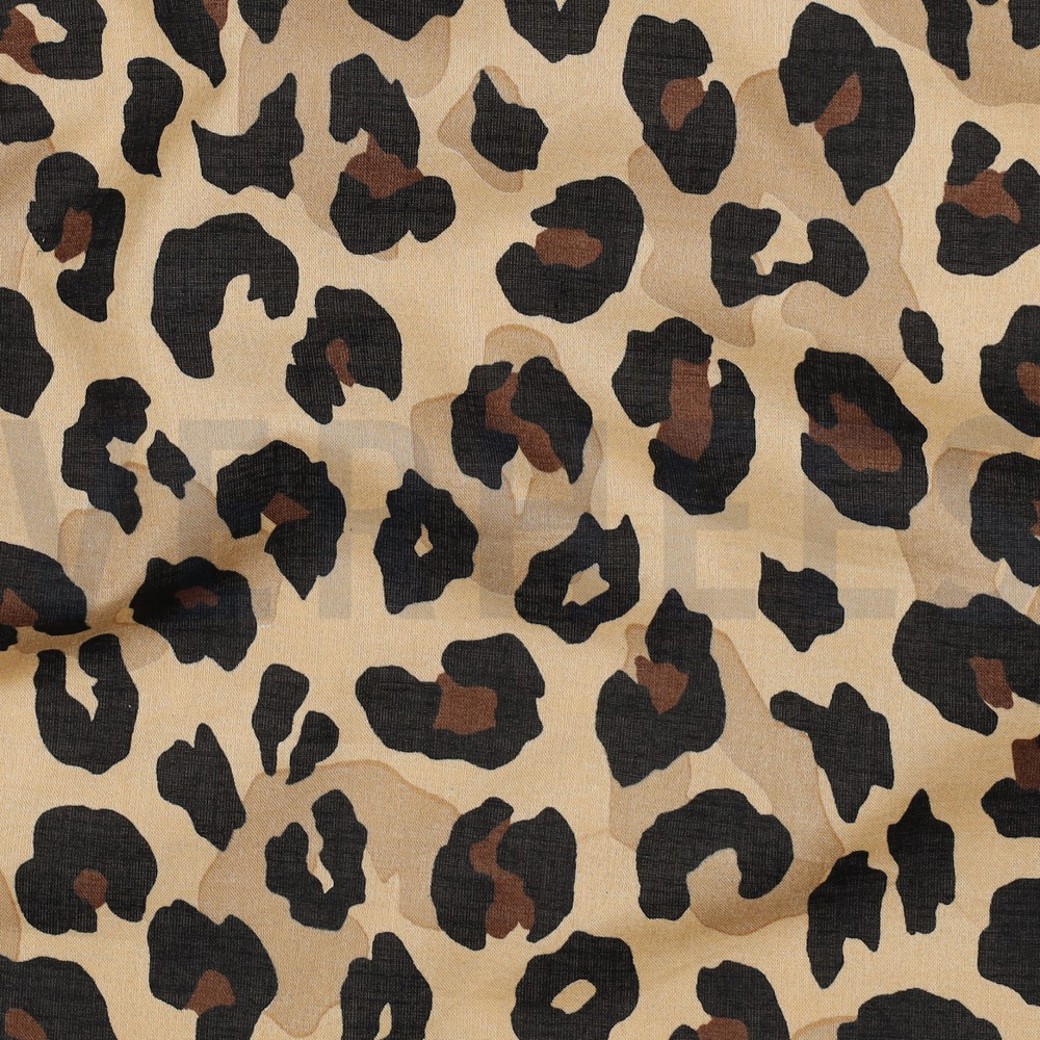 COTTON VOILE ANIMAL SKIN CAMEL #2