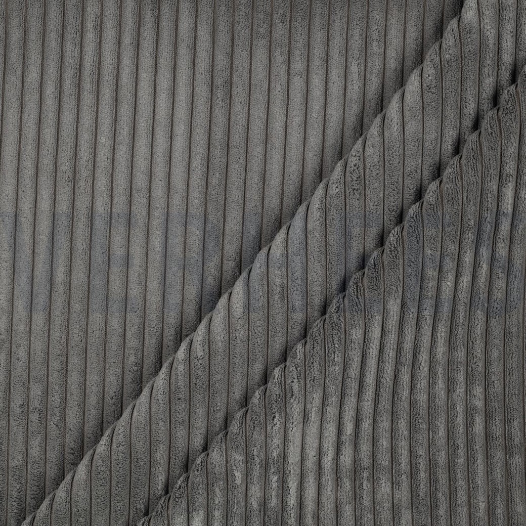VELOURS DECO CORDUROY GREY #2