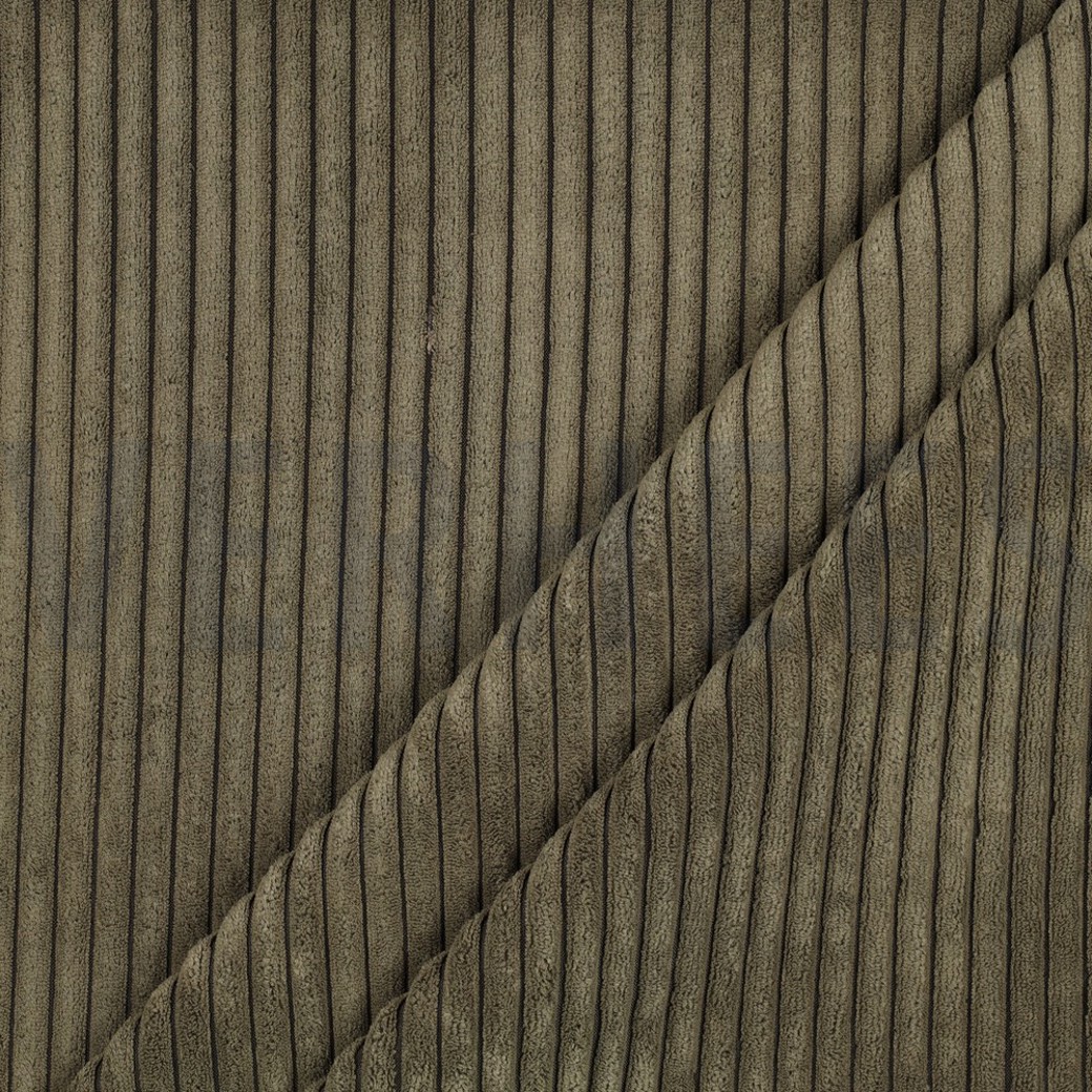 VELOURS DECO CORDUROY OLIVE #2