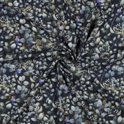 VISCOSE POPLIN STRETCH DIGITAL LEAVES NAVY (thumbnail) #2