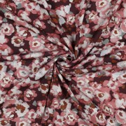 VISCOSE POPLIN STRETCH DIGITAL FLOWERS BORDEAUX (thumbnail) #2