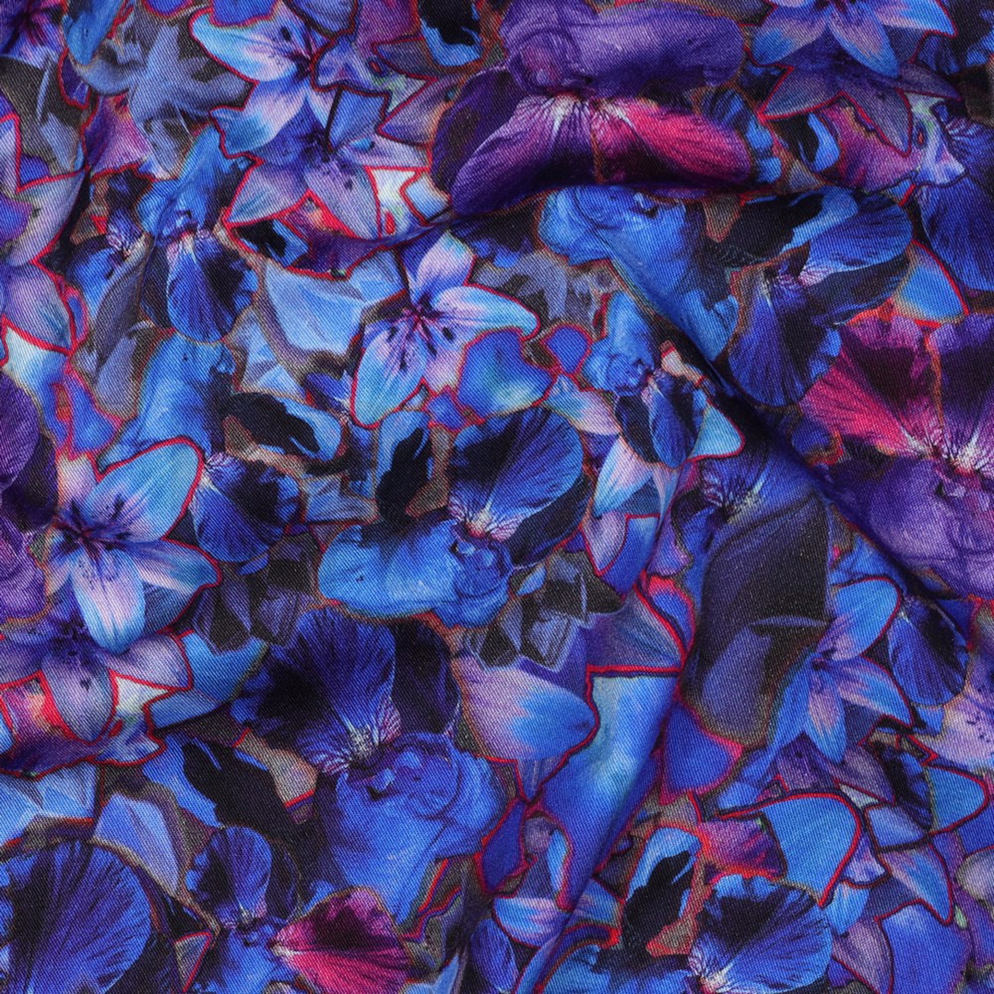ROSELLA STRETCH DIGITAL FLOWERS COBALT (high resolution) #2