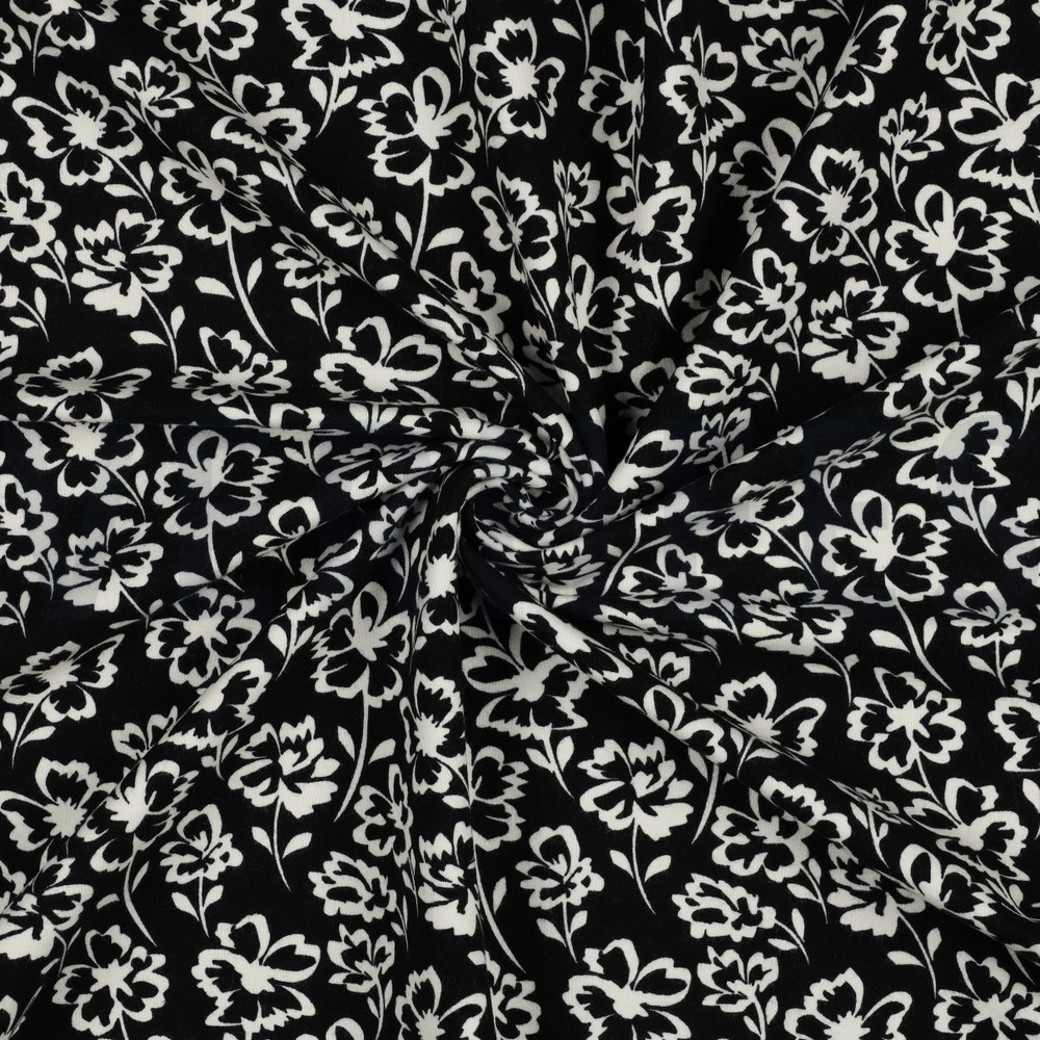 SOFT SWEAT FLOWERS BLACK #2