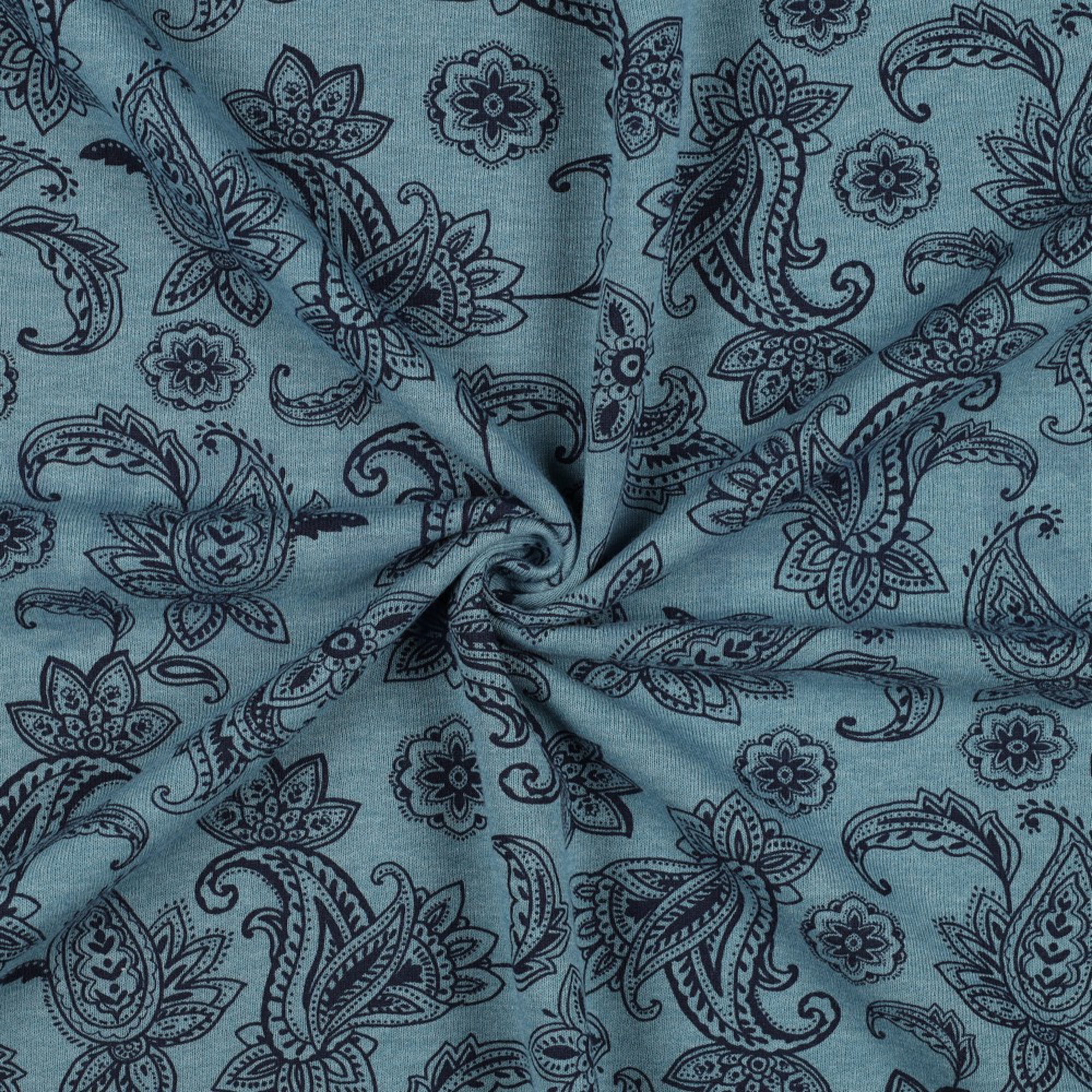 SWEAT MELANGE PAISLEY SMOKE BLUE MELANGE (high resolution) #2