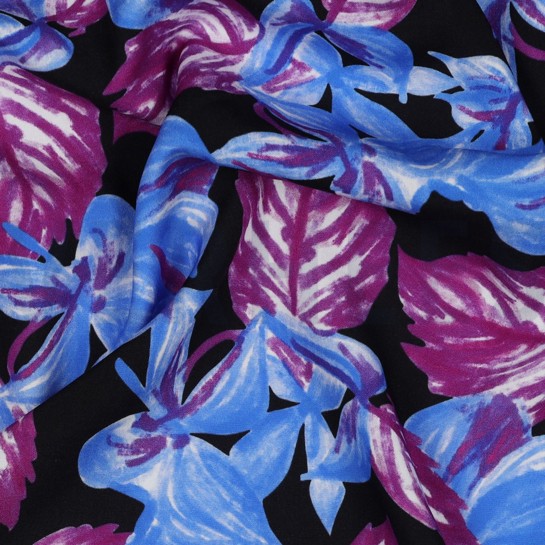 VISKOSE RADIANCE DIGITAL BLÄTTER SCHWARZ #7