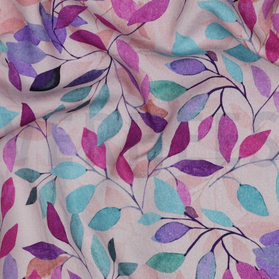 VISCOSE RADIANCE DIGITAL LEAVES LAVENDER #7