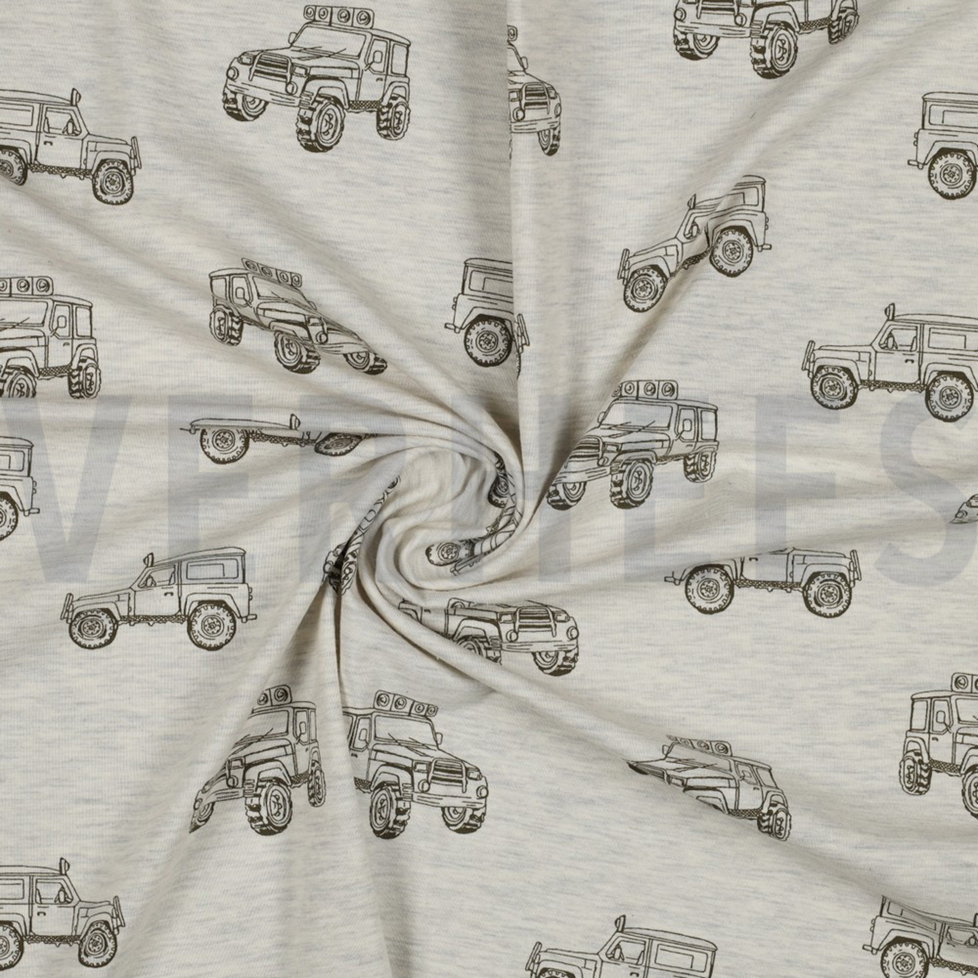 JERSEY MELANGE CARS ECRU MELANGE (high resolution) #2