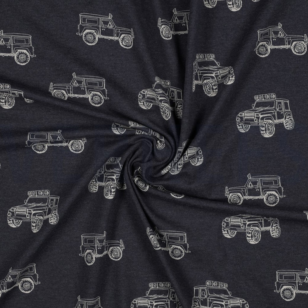 JERSEY MELANGE CARS INDIGO MELANGE #2