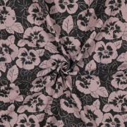 JERSEY MELANGE FLOWERS ANTHRACITE MELANGE (thumbnail) #2